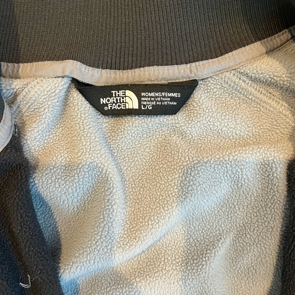 Two Tone Gray THE NORTH FACE Zip Front Fleece Lined Jacket - Picture 3 of 6